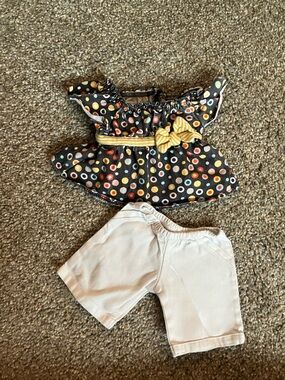 Bitty Twins Bitty Baby Yellow Striped Polka Dot Outfit American Girl